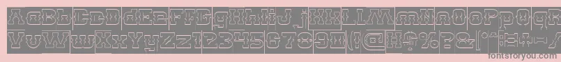 BILLY THE KID Hollow Inverse Font – Gray Fonts on Pink Background