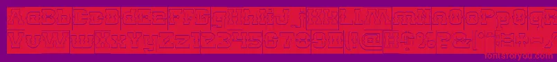 BILLY THE KID Hollow Inverse Font – Red Fonts on Purple Background