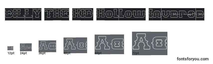 BILLY THE KID Hollow Inverse Font Sizes