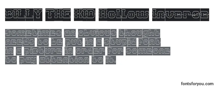 Schriftart BILLY THE KID Hollow Inverse