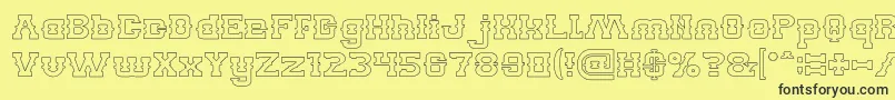 BILLY THE KID Hollow Font – Black Fonts on Yellow Background