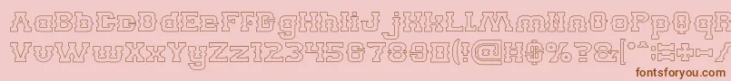 BILLY THE KID Hollow Font – Brown Fonts on Pink Background