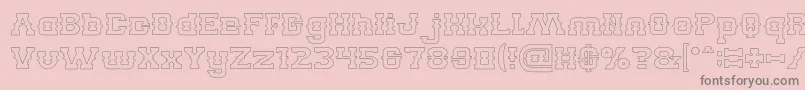 BILLY THE KID Hollow Font – Gray Fonts on Pink Background