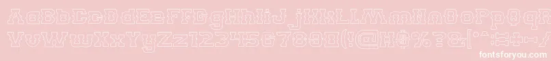 BILLY THE KID Hollow Font – White Fonts on Pink Background