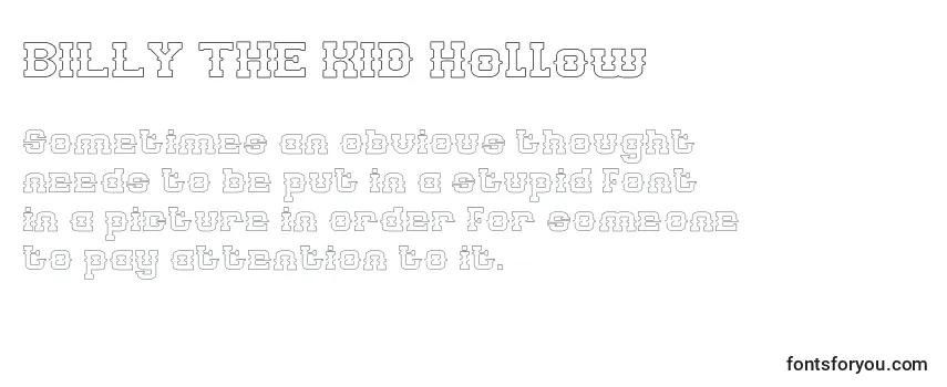 BILLY THE KID Hollow Font