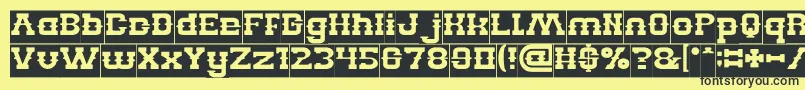 BILLY THE KID Inverse Font – Black Fonts on Yellow Background