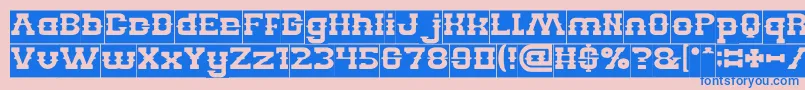 BILLY THE KID Inverse Font – Blue Fonts on Pink Background