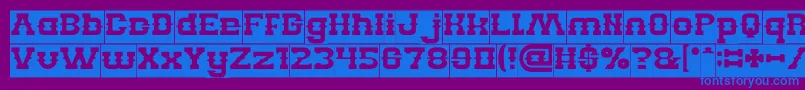 BILLY THE KID Inverse Font – Blue Fonts on Purple Background