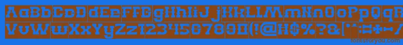 BILLY THE KID Inverse Font – Brown Fonts on Blue Background
