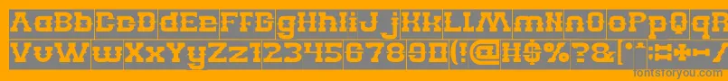 BILLY THE KID Inverse Font – Gray Fonts on Orange Background