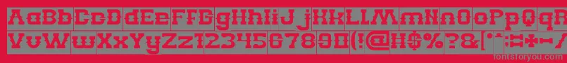BILLY THE KID Inverse-Schriftart – Graue Schriften auf rotem Hintergrund