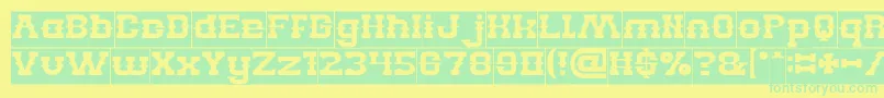 Police BILLY THE KID Inverse – polices vertes sur fond jaune