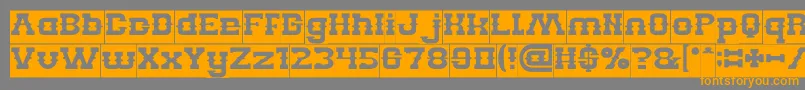 BILLY THE KID Inverse Font – Orange Fonts on Gray Background