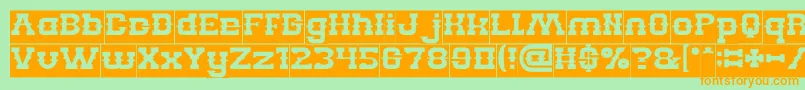 BILLY THE KID Inverse Font – Orange Fonts on Green Background