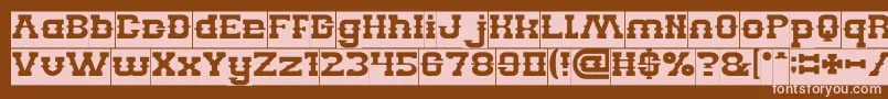 BILLY THE KID Inverse Font – Pink Fonts on Brown Background