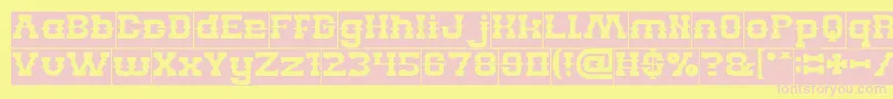 BILLY THE KID Inverse Font – Pink Fonts on Yellow Background