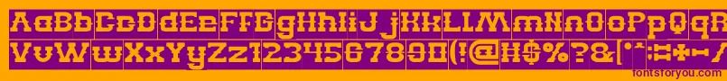 BILLY THE KID Inverse Font – Purple Fonts on Orange Background