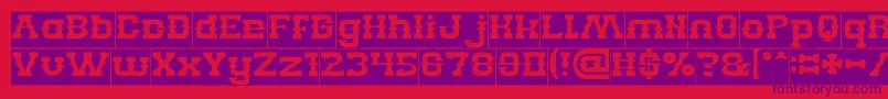 BILLY THE KID Inverse Font – Purple Fonts on Red Background