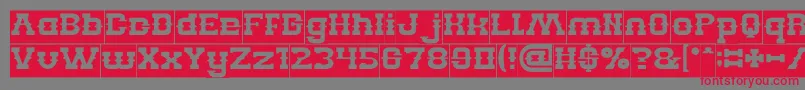 BILLY THE KID Inverse-fontti – punaiset fontit harmaalla taustalla