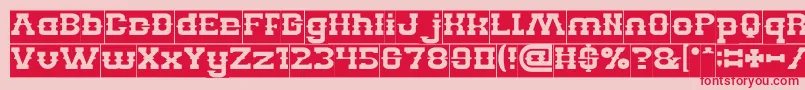 BILLY THE KID Inverse Font – Red Fonts on Pink Background