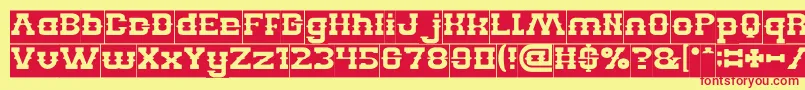 BILLY THE KID Inverse Font – Red Fonts on Yellow Background