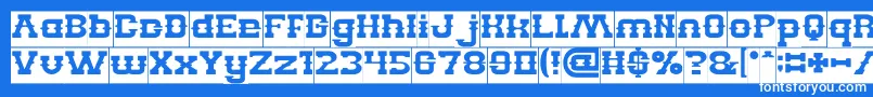 BILLY THE KID Inverse Font – White Fonts on Blue Background