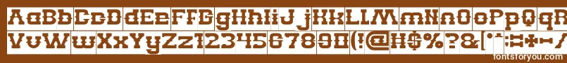 BILLY THE KID Inverse Font – White Fonts on Brown Background
