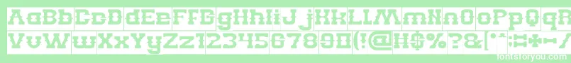 BILLY THE KID Inverse Font – White Fonts on Green Background