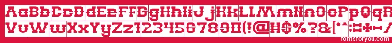 フォントBILLY THE KID Inverse – 赤い背景に白い文字