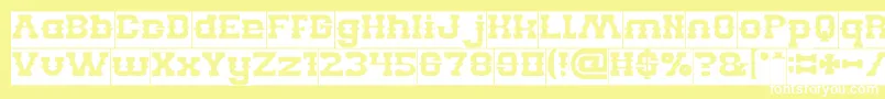 BILLY THE KID Inverse Font – White Fonts on Yellow Background