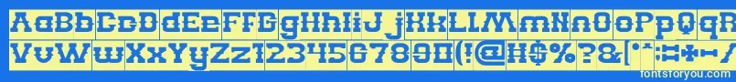 BILLY THE KID Inverse Font – Yellow Fonts on Blue Background