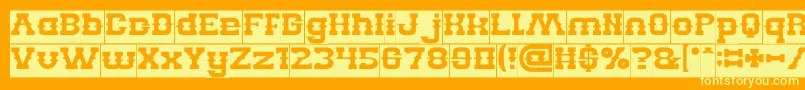 BILLY THE KID Inverse Font – Yellow Fonts on Orange Background