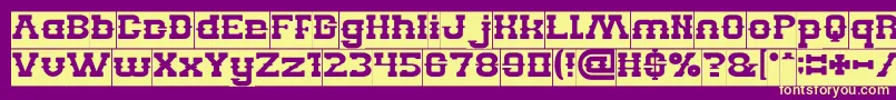 BILLY THE KID Inverse Font – Yellow Fonts on Purple Background