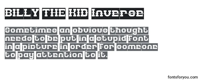 BILLY THE KID Inverse Font