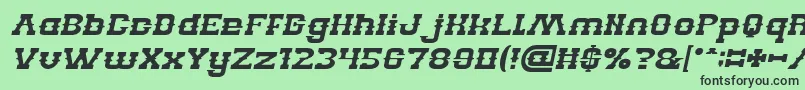 BILLY THE KID Italic Font – Black Fonts on Green Background