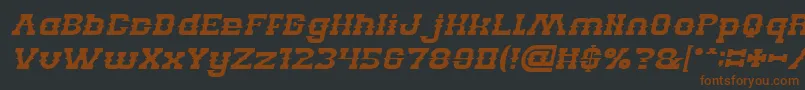 BILLY THE KID Italic-fontti – ruskeat fontit mustalla taustalla