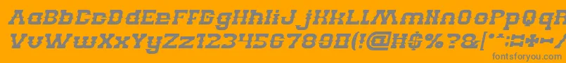 BILLY THE KID Italic Font – Gray Fonts on Orange Background