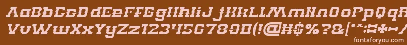 BILLY THE KID Italic-fontti – vaaleanpunaiset fontit ruskealla taustalla