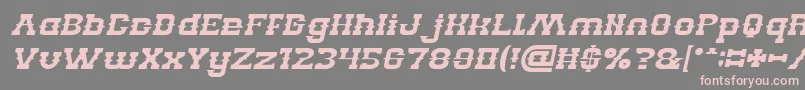 fuente BILLY THE KID Italic – Fuentes Rosadas Sobre Fondo Gris