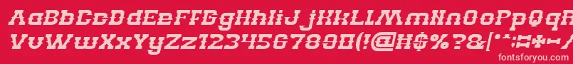 BILLY THE KID Italic Font – Pink Fonts on Red Background