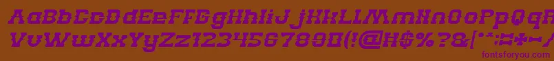 BILLY THE KID Italic Font – Purple Fonts on Brown Background