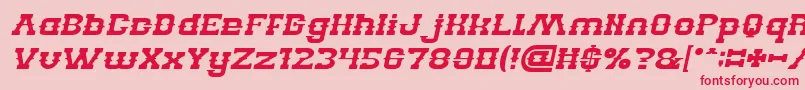 フォントBILLY THE KID Italic – ピンクの背景に赤い文字