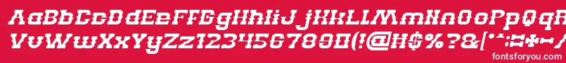 フォントBILLY THE KID Italic – 赤い背景に白い文字