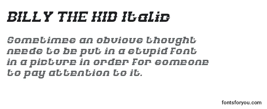 BILLY THE KID Italic Font