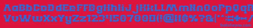 BILLY THE KID Font – Blue Fonts on Red Background