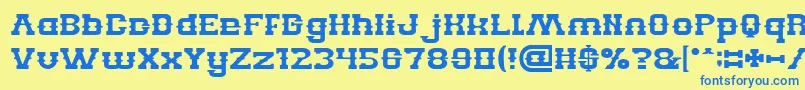 BILLY THE KID Font – Blue Fonts on Yellow Background