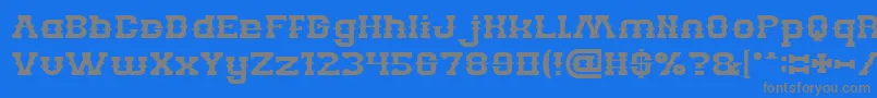 BILLY THE KID Font – Gray Fonts on Blue Background