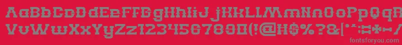 BILLY THE KID Font – Gray Fonts on Red Background