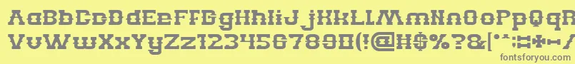 BILLY THE KID Font – Gray Fonts on Yellow Background