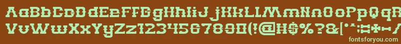 BILLY THE KID Font – Green Fonts on Brown Background